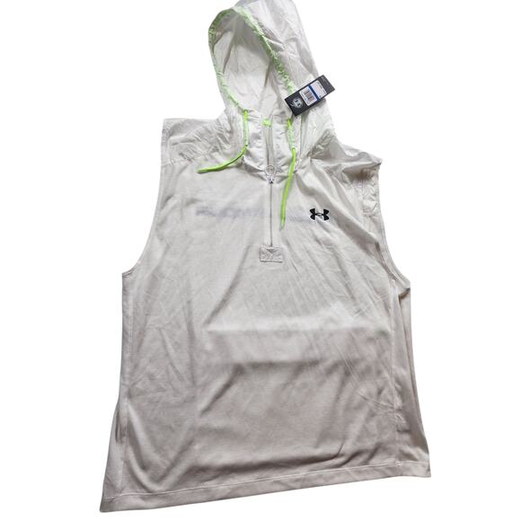Under Armour XL Sleeveless Windbreaker Hoodie Activewear Gym Athleisure 1351063 - Picture 1 of 16